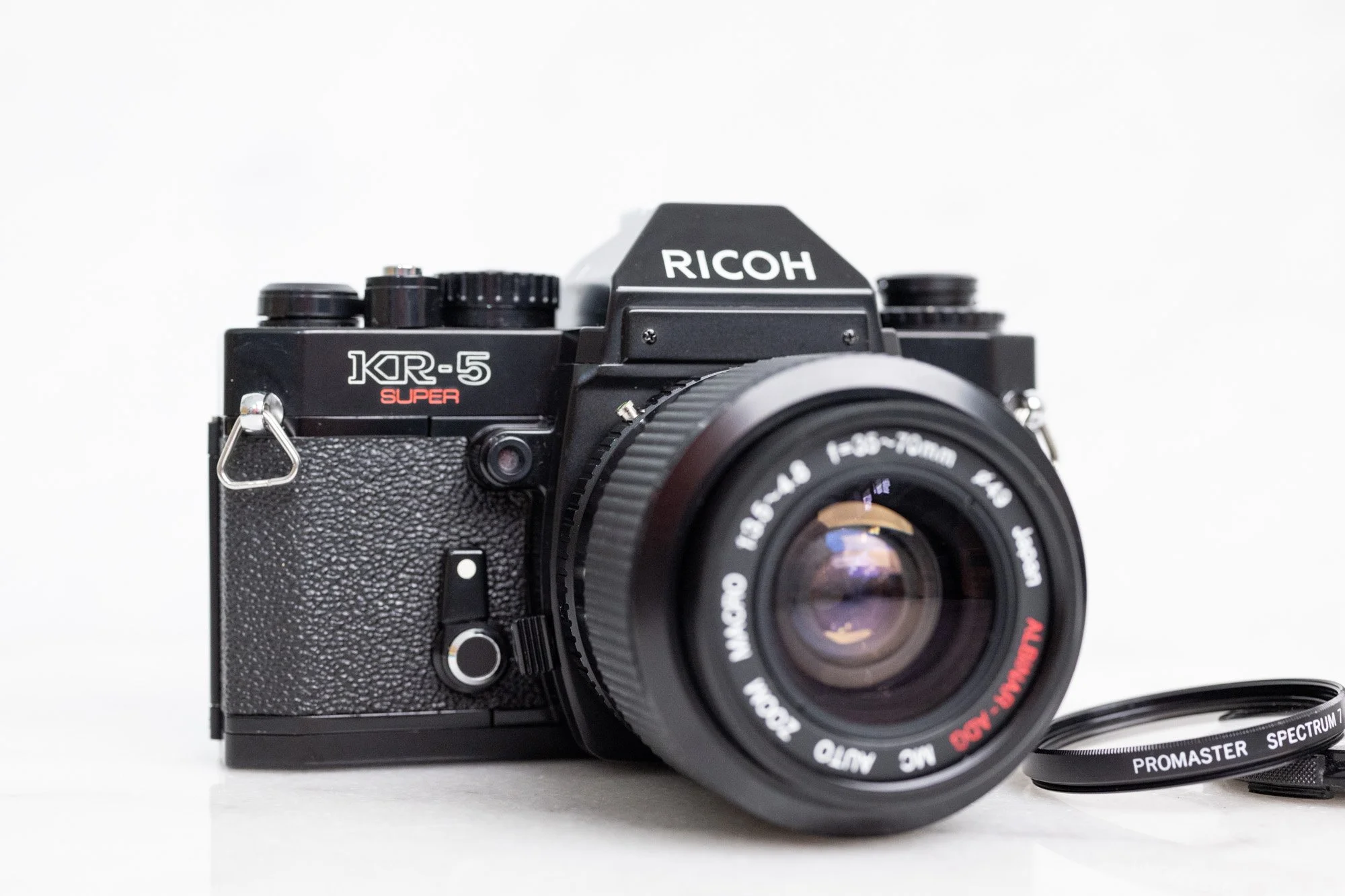 Ricoh KR5 Super 35mm Film SLR Camera with Albinar Zoom 35-70mm